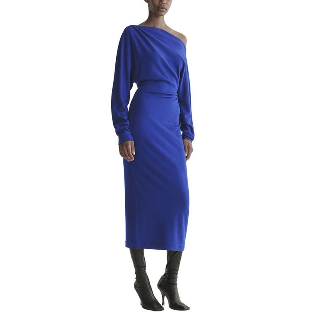 A.L.C. Womens  Sonny Wool Midi Dress, Blue